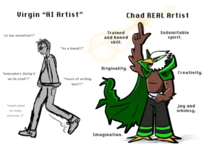 meme-chad-vs-virgin-satire-tajam-budaya-modern